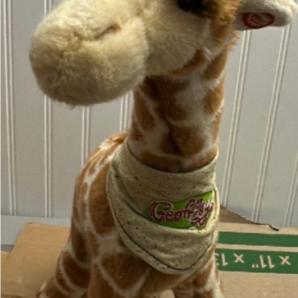 VINTAGE Toys R Us Talking Singing Plush Geoffrey Giraffe 18" Working Tested VTG